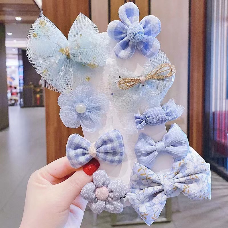 Children's hair clips, hair accessories, mesh, cute baby clips, girls' bows, flowers, hairpins that won't hurt hair, princess headwear pic 9