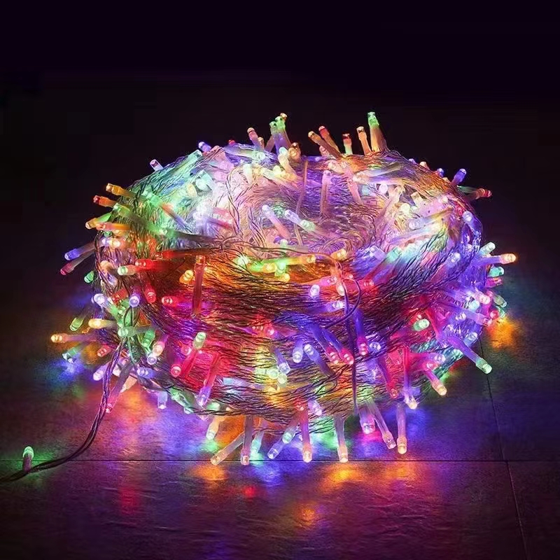 100Led Transparent Wire Light String, Green Light Item Picture