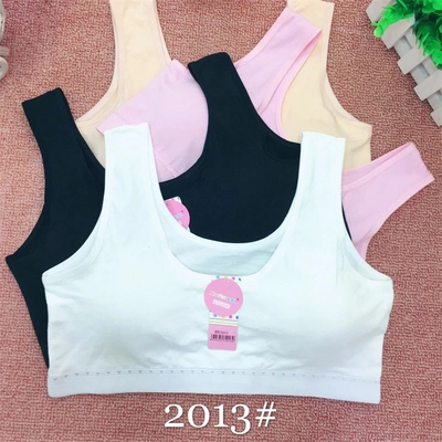 2013 Thin Cotton I-Back Breathable Growth Period Girl's Small Vest Without Sponge Pad Wrap Bra 2023