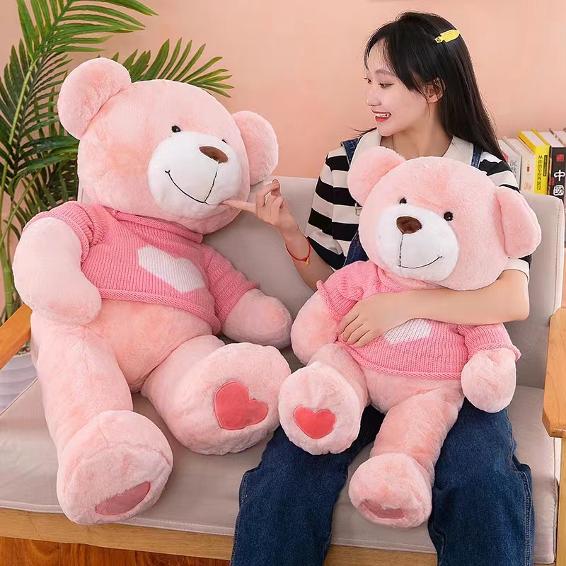 Cute pink bear cherry blossom confession large teddy hug bear stuffed toy doll love proposal gift girl
