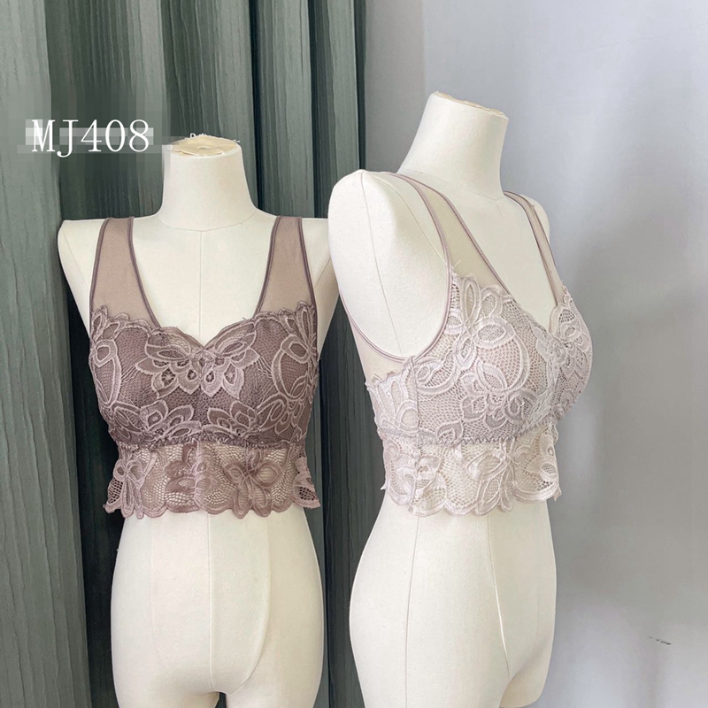 Dreamy red and pink, sexy and comfortable lace without steel rims, beautiful back halter vest, one-piece thin style with chest cushion pic 2