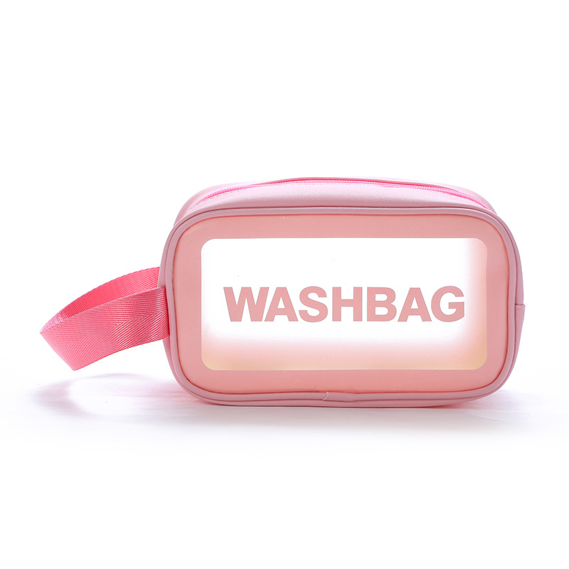 Portable Portable Frosted Transparent Waterproof Toiletry Bag Korean-Style Large Capacity Travel Makeup Bag Dustproof Storage Bag The New Tpu Waterproof Makeup Bag Go Hand In Hand To Hold The Washbag Makeup Bag Item Picture