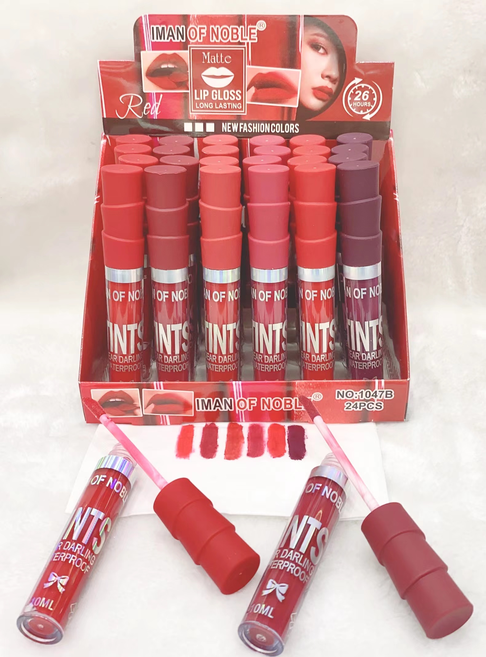 IMAN OF NOBLE brand's new 2023 non-stick cup lip gloss will last forever red lip gloss