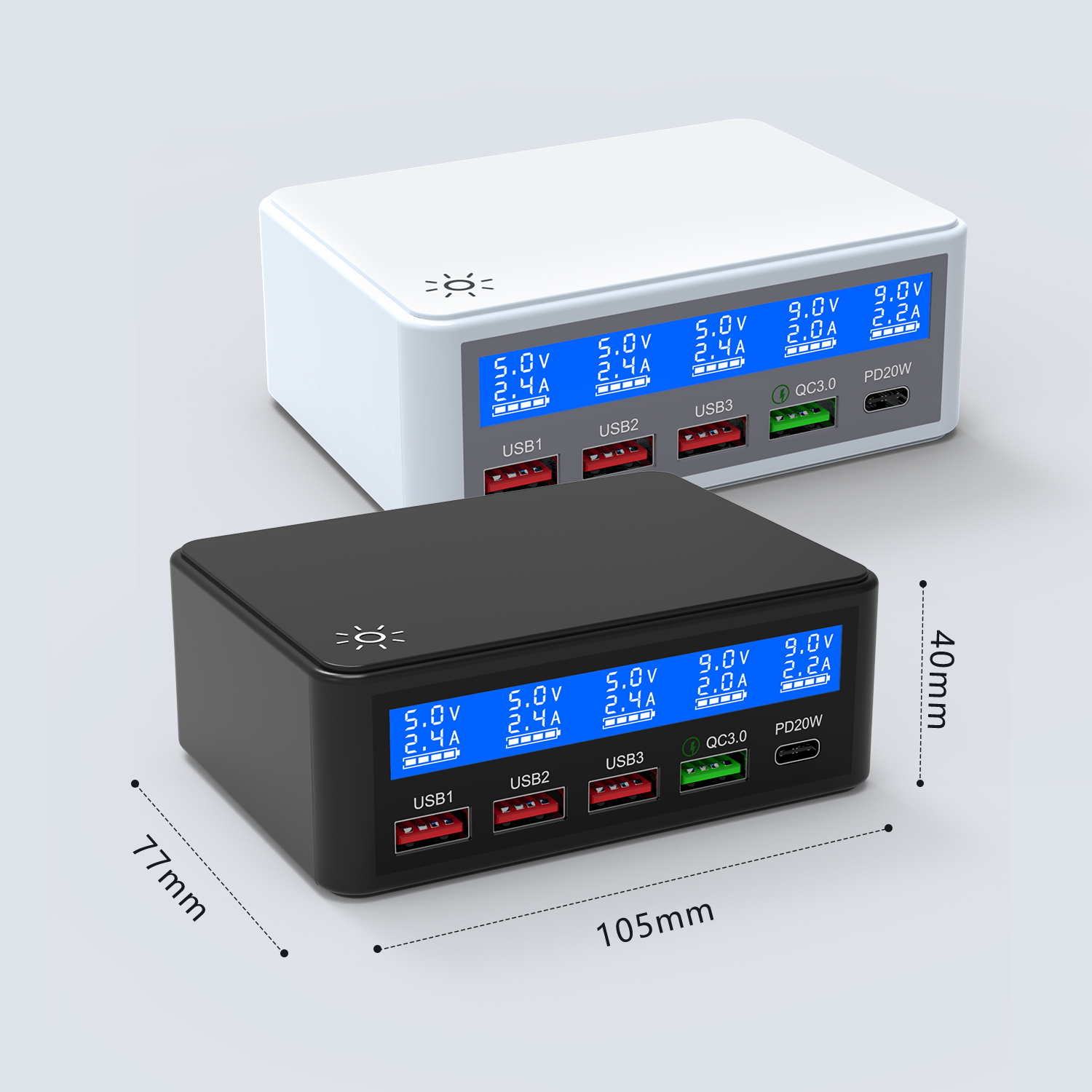 Newly upgraded 5-port smart charger, multi-port charger, mobile phone charger, USB charger, Type-c charger pic 6