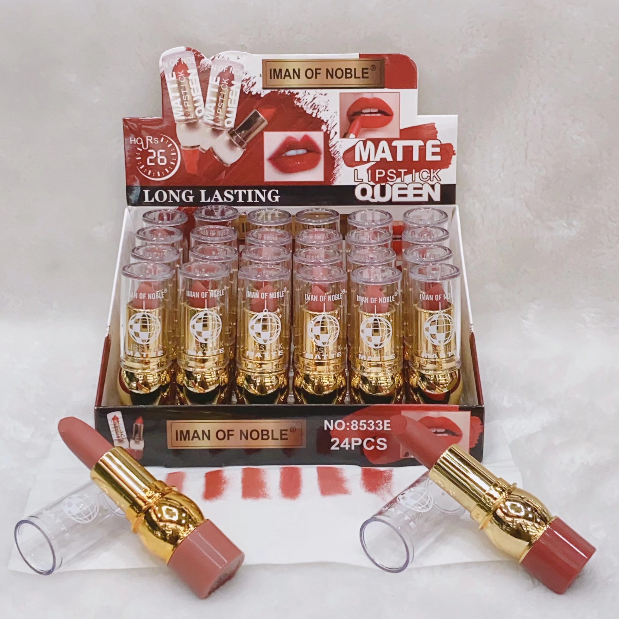 IMAN OF NOBLE brand cross-border 2023 new lipstick non-stick cup moisturizing makeup