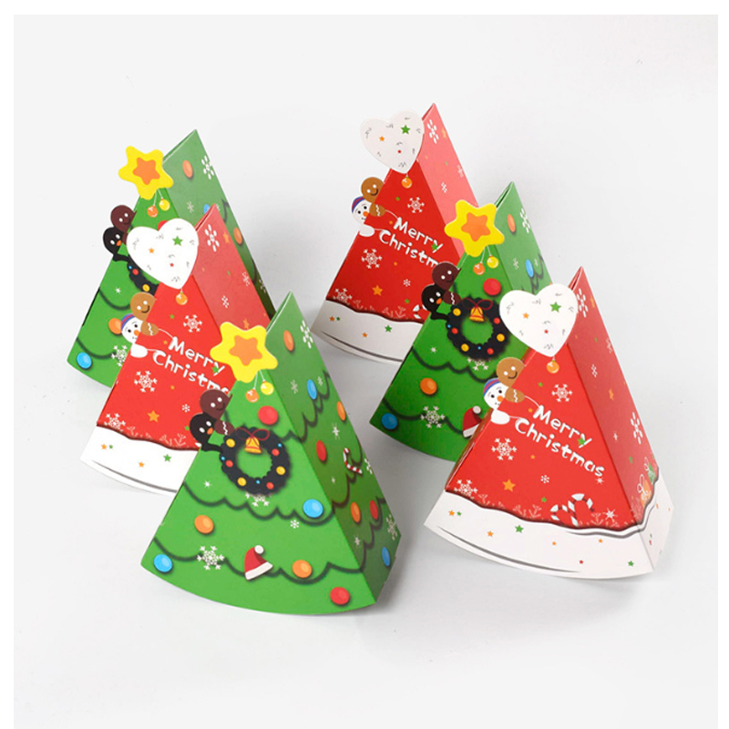 Red Christmas Tree Shape Candy Gift Packaging Box Creative Fashion New Christmas Eve Small Gift Spot Empty Box Diy details Picture