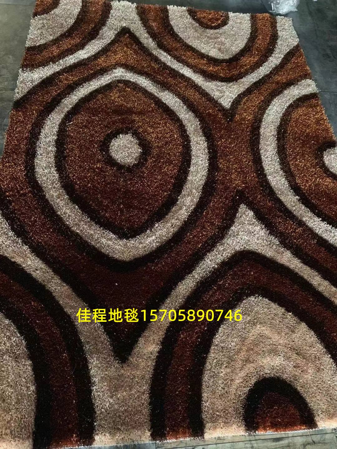 Classic Korean silk jacquard elastic silk carpet, elastic silk carpet, living room large carpet, floor mat, bedroom carpet, anti-slip carpet, bedside carpet, foot mat, 140*200CM details Picture
