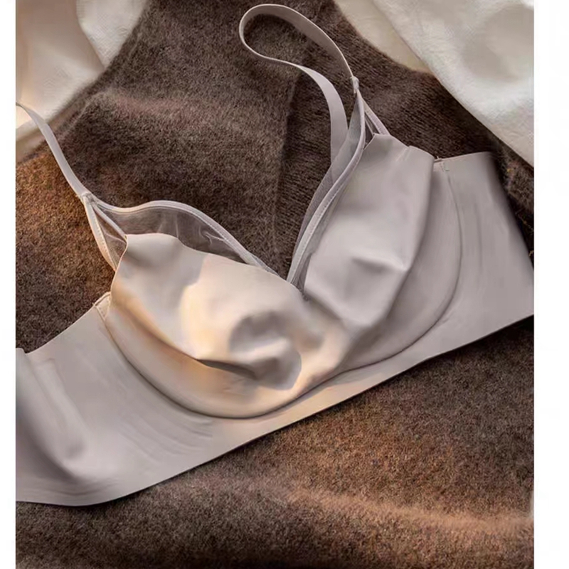 Dreamy red and pink seamless underwear, large breasts make smaller, soft support anti-sagging bra, ultra-thin, no steel rings xuong pic 8