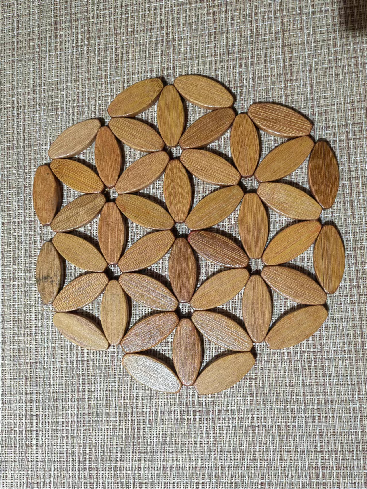 Mat Bamboo table mat Heat insulation mat thickened casserole mat Hot mat table mat Bamboo mat kitchen tray mat bowl mat