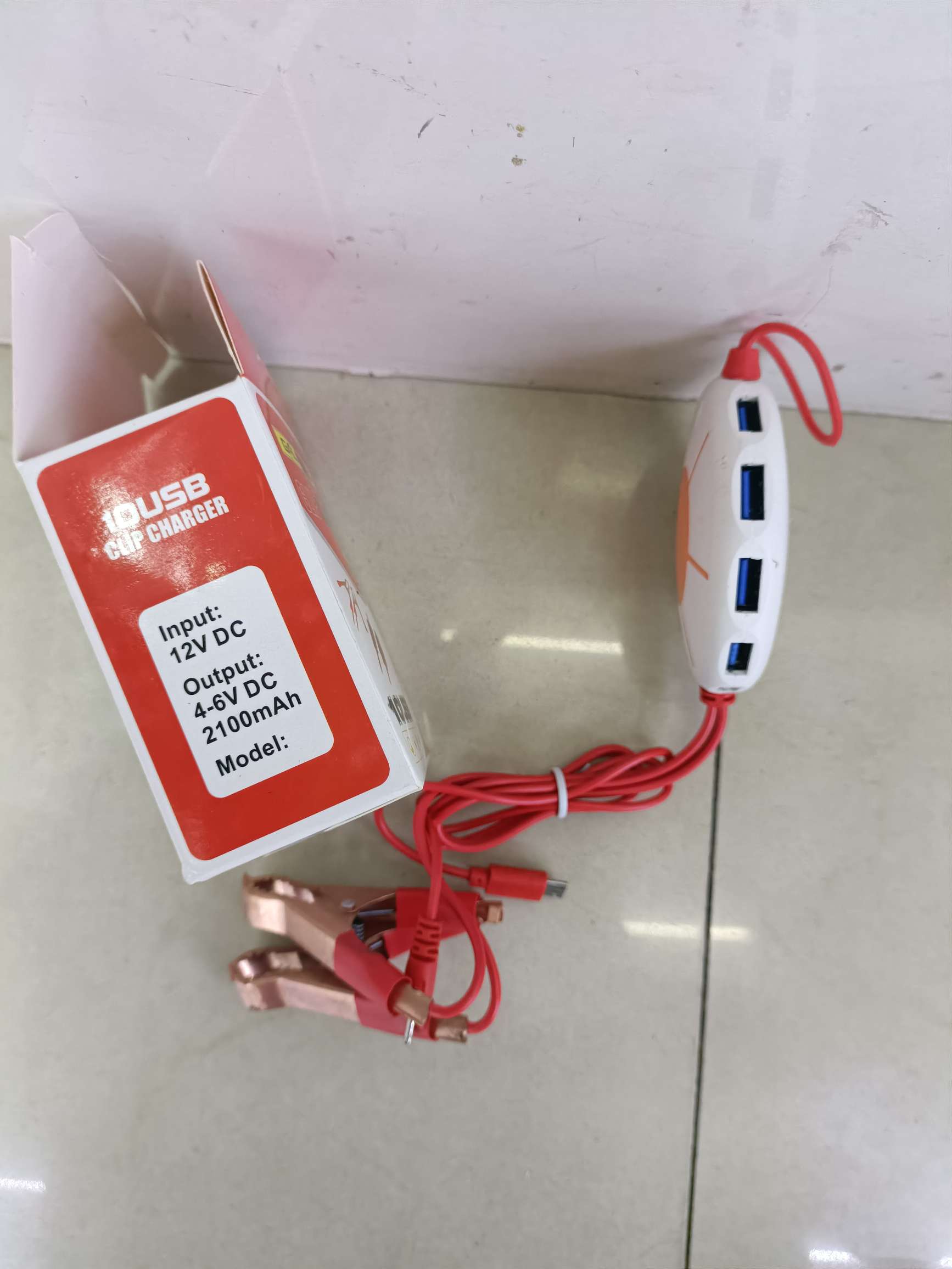 10USB side USB double red clip charger Mobile phone charger details Picture