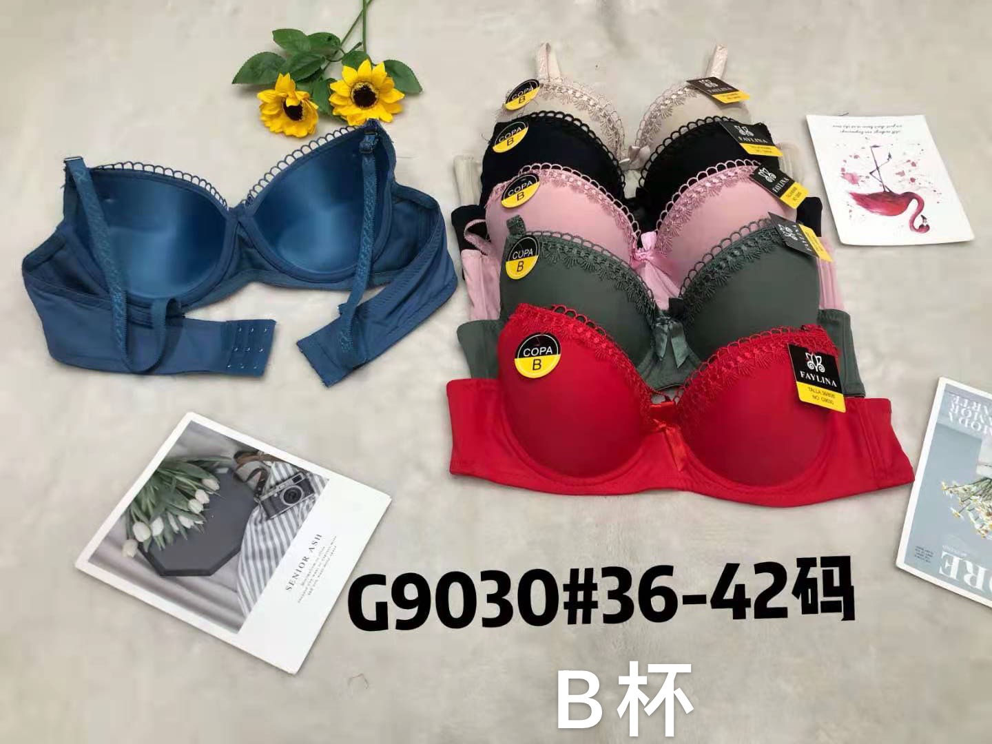 Water soluble flower bra thumbnail