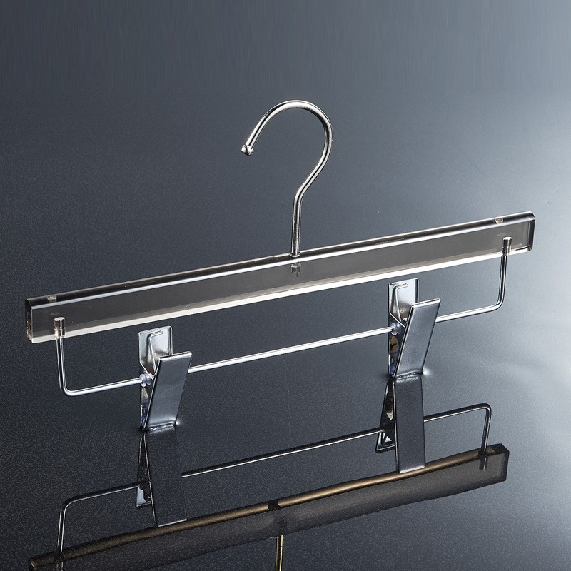 Clothing store bridal store live transparent smoke ash acrylic women's pants rack gold silver display prop pants clip thumbnail