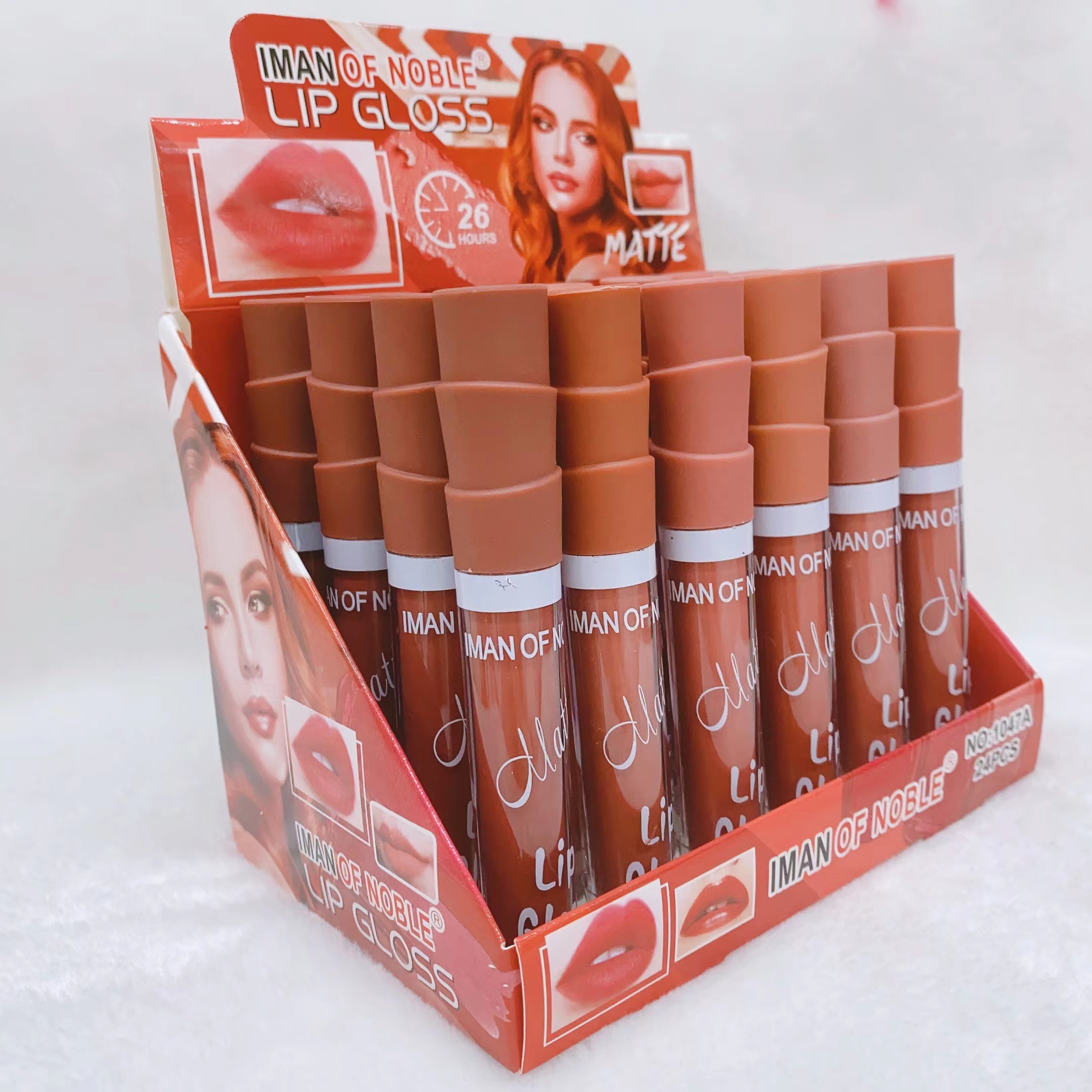 IMAN OF NOBLE 2023 new Non-stick cup lip gloss Long-lasting makeup nude color lip gloss details Picture