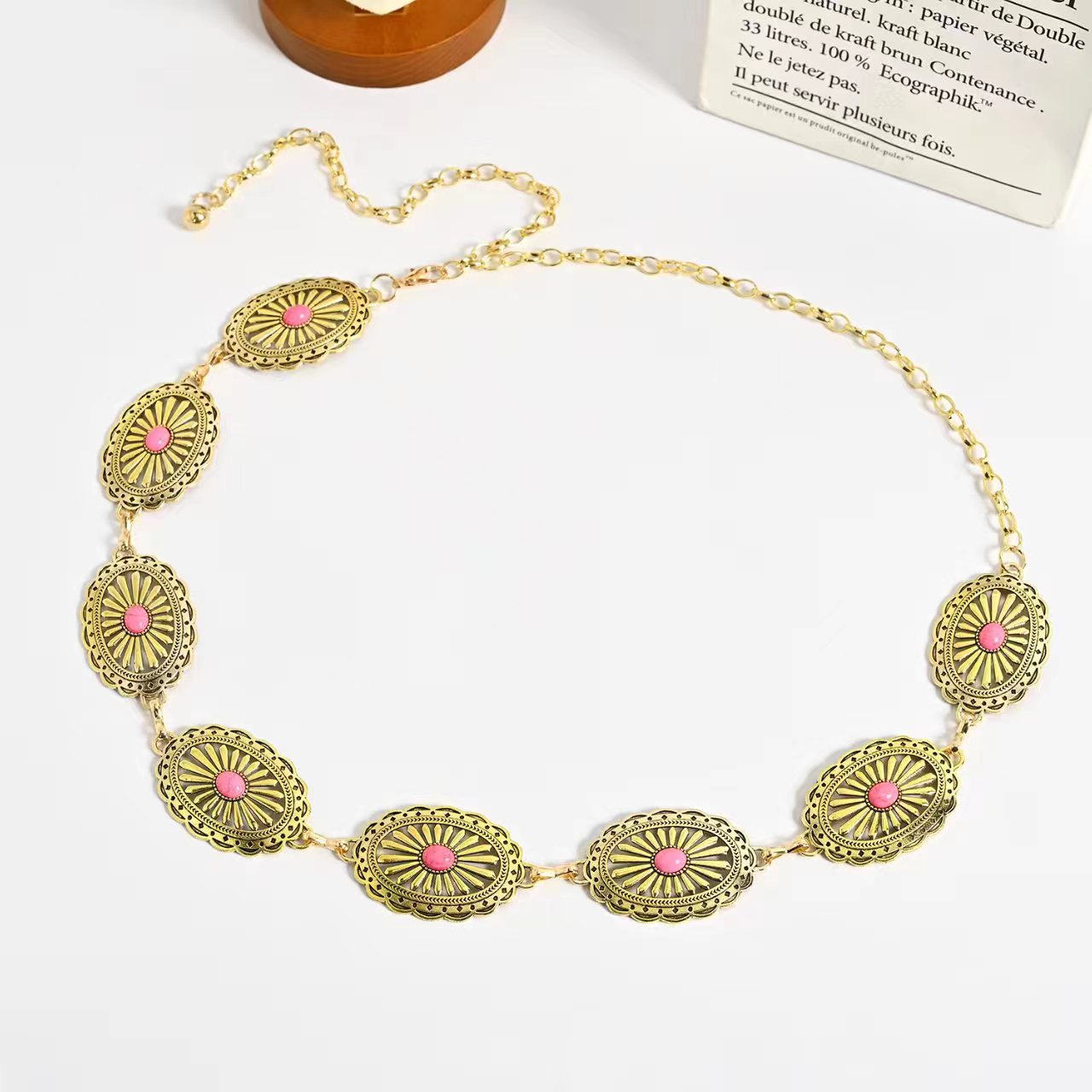 Metal waist chain women with skirts ethnic style retro chain belt decoration thumbnail