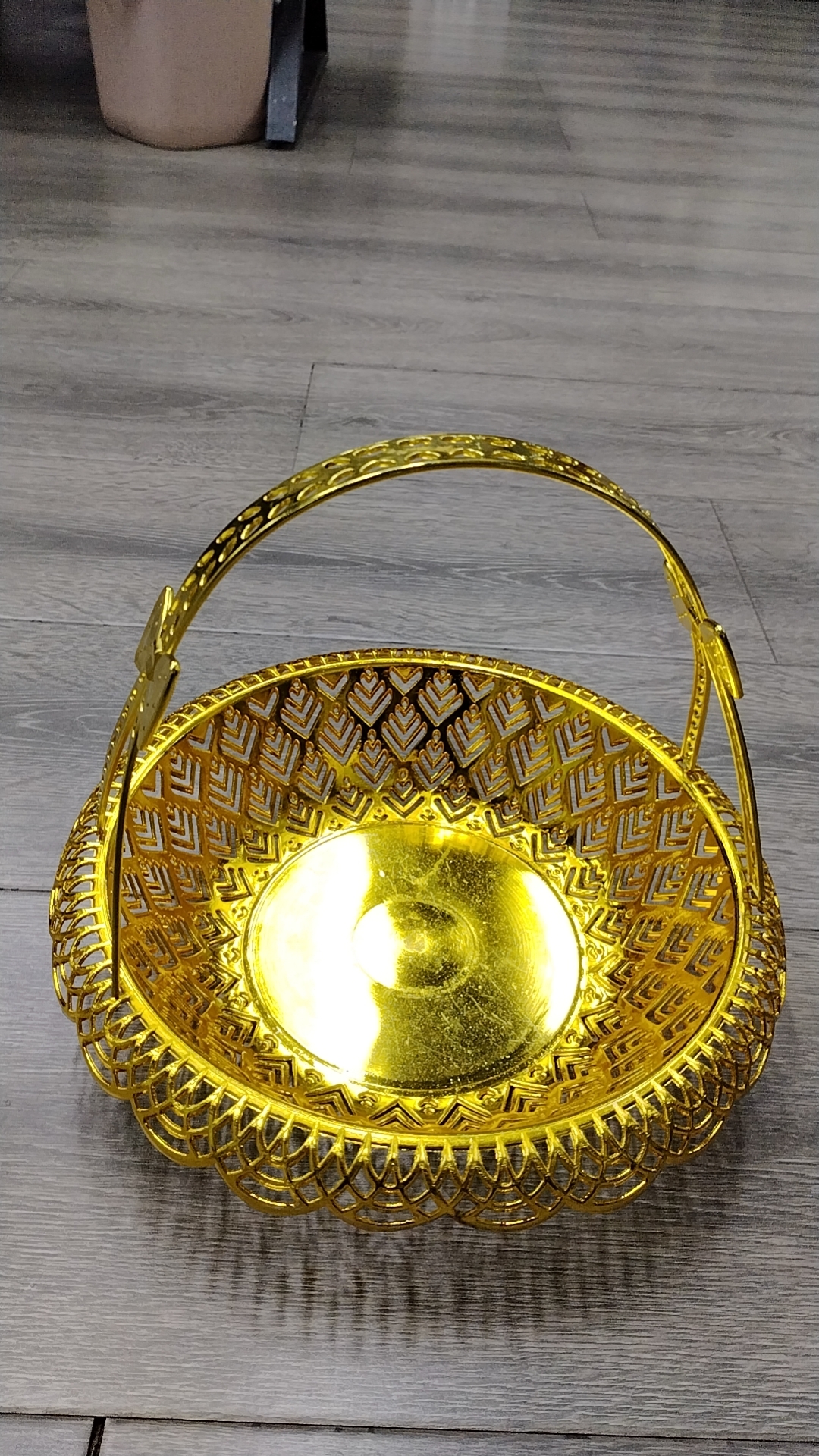 European Plated Gold Fruit Plate Decoration Home Decoration Fashion Hand Vegetables And Fruits Blue Round Bow Inlaid With Blue