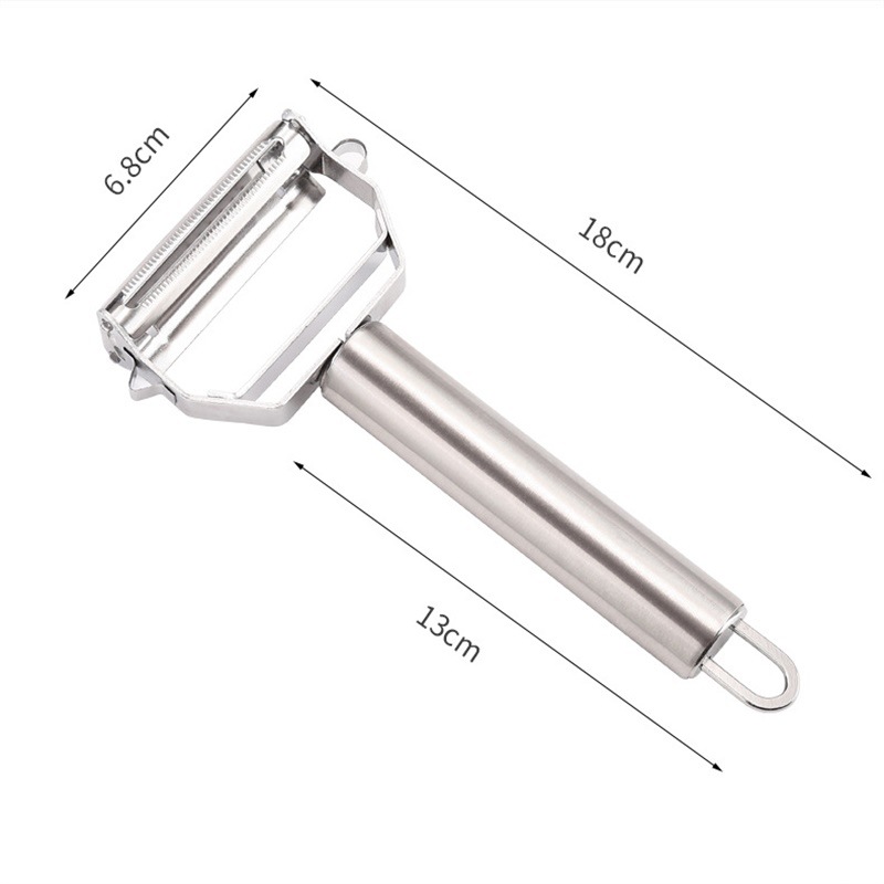Stainless Steel Double Head Grater Multi-Functional Peeler Two-In-One Fruit Peeler Knife Potato And Melon Planer Item Picture