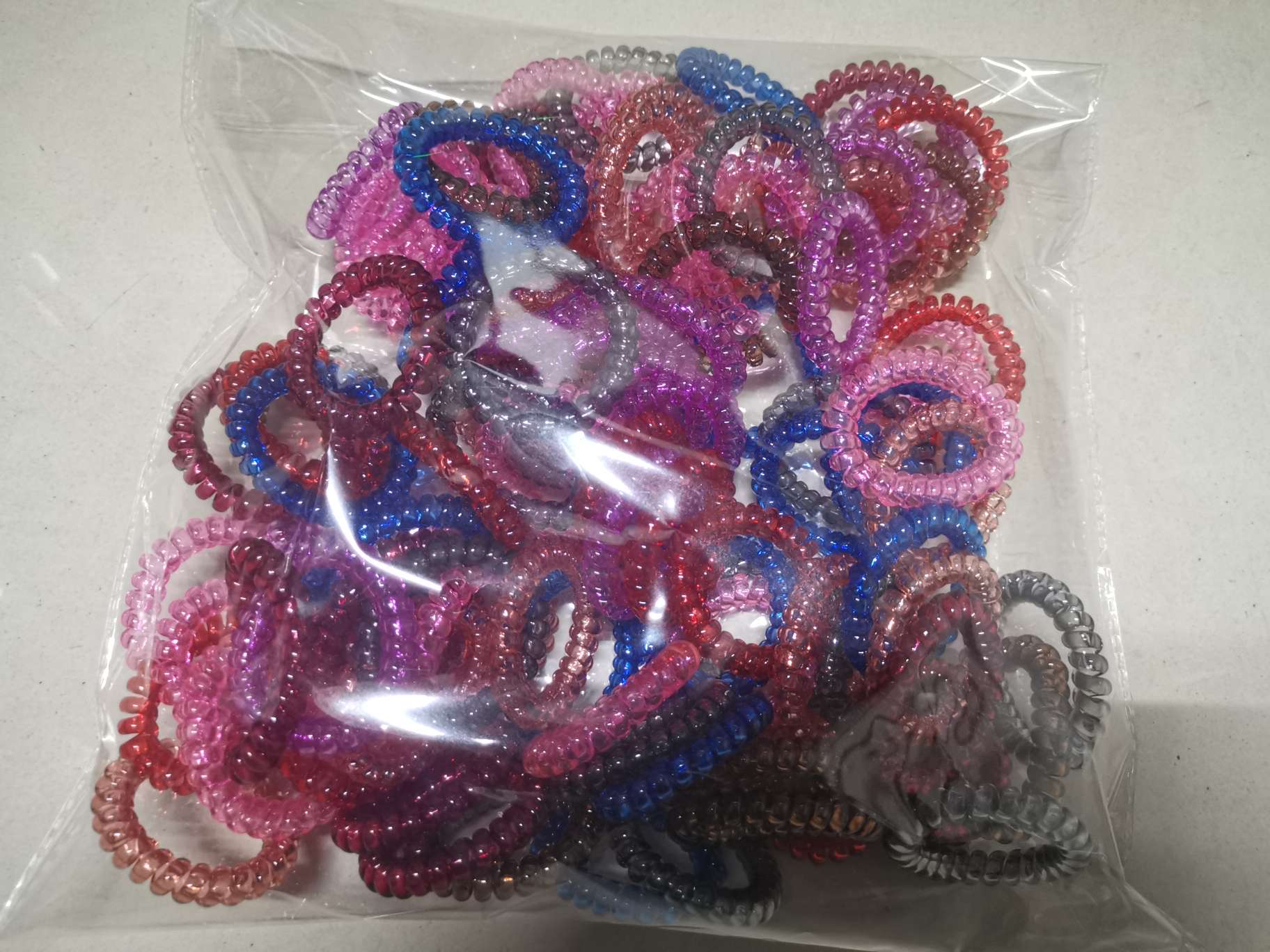 Scrub mix high elastic thick bracelet tie hair temperament hair accessories mix color 100 pack