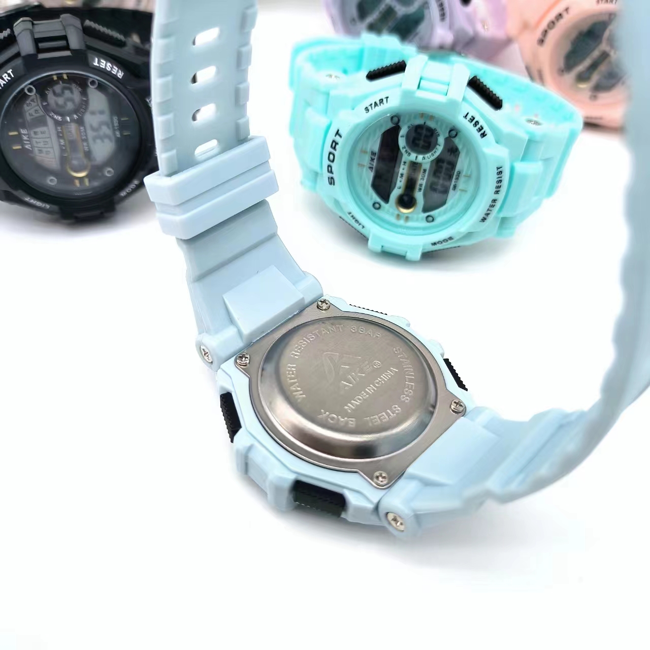 初高中学生电子手表新款手表夜光灯防水运动多功能学生电子手表详情12