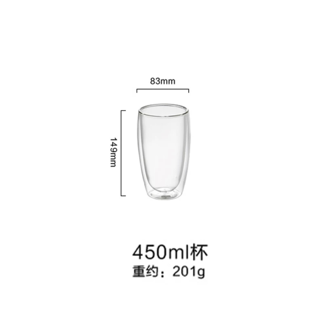 Double 450Ml Household Transparent Glass Flower Tea Cup Tea Cup Water Cup Milk Juice Creative Insulated Coffee Cup details Picture