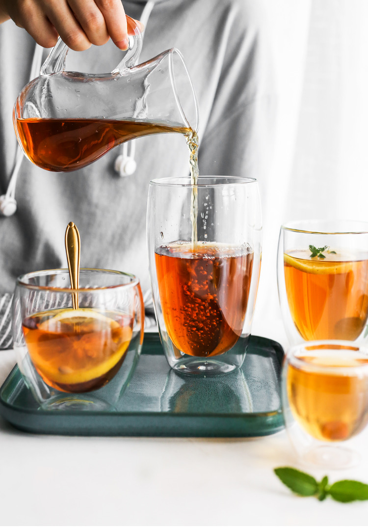 Double 250Ml Household Transparent Glass Flower Tea Cup Tea Cup Water Cup Milk Juice Creative Insulated Coffee Cup details Picture