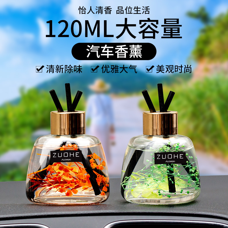 Aromatherapy Adornment Long-Lasting Light Perfume Holder 120Ml Car Accessories Fragrance For Women Without Fire Cane Aromatherapy Wholesale Application Scenario