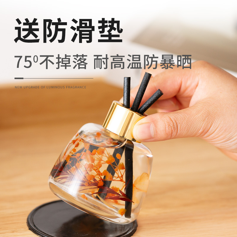 Aromatherapy Adornment Long-Lasting Light Perfume Holder 120Ml Car Accessories Fragrance For Women Without Fire Cane Aromatherapy Wholesale Specification drawing