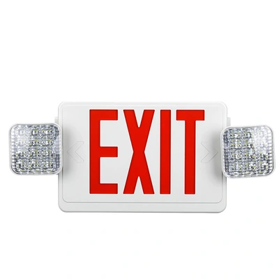 Led Fire Emergency Light Charging Dual Headlight Emergency Light Safety Exit Light Exit Red Evacuation