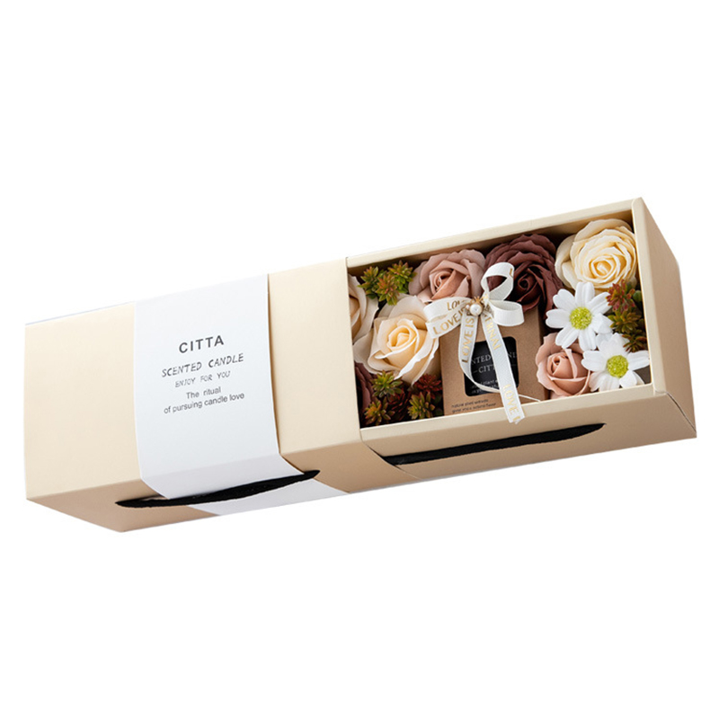 Eternal Life Flower Scented Candle Gift Box Valentine's Day Simulation Flower Gift Birthday Gift Soap Flower Dried Flower Fragrance Box Factory Direct Sales Item Picture