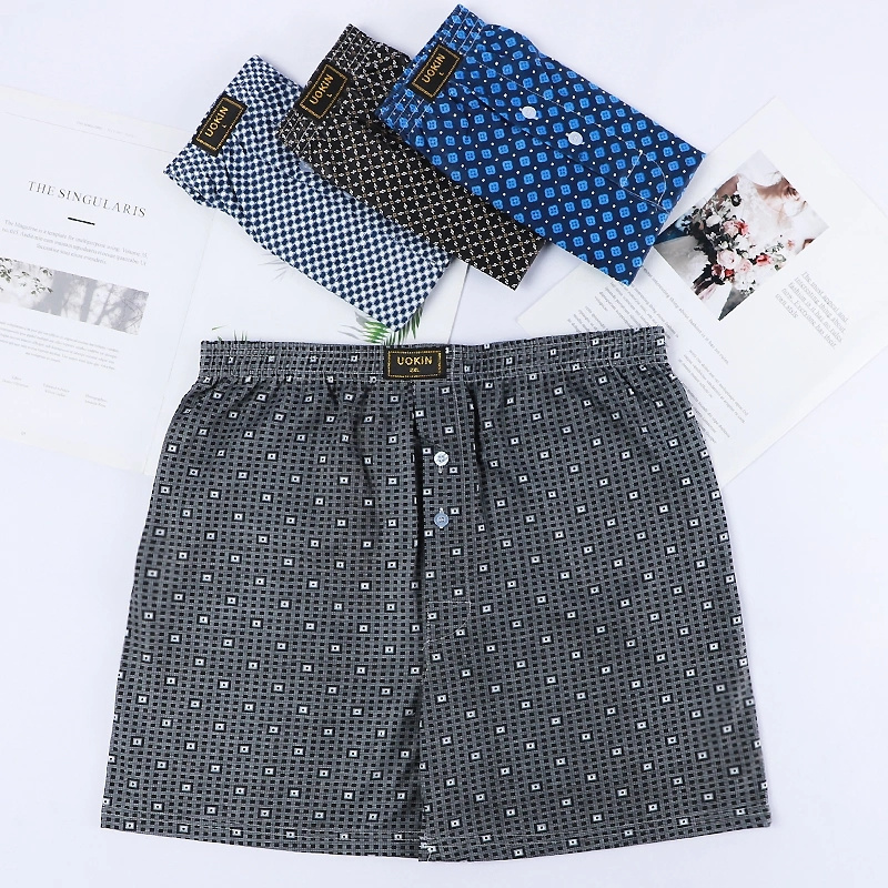 A5471 Underwear Men's Loose Cool Beach Pants Arro Comfortable Breathable Pajama Shorts Short Flat Corners
