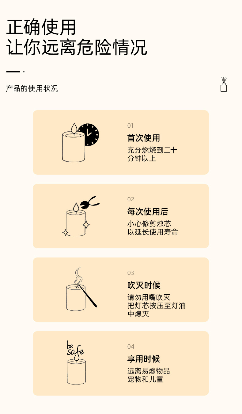 香薰蜡烛玻璃杯香薰蜡烛芳迪家居用品伴手礼无烟大豆蜡创意香氛蜡烛详情10