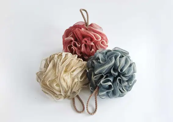 2023 spring and summer new retro color super soft bath flower thumbnail