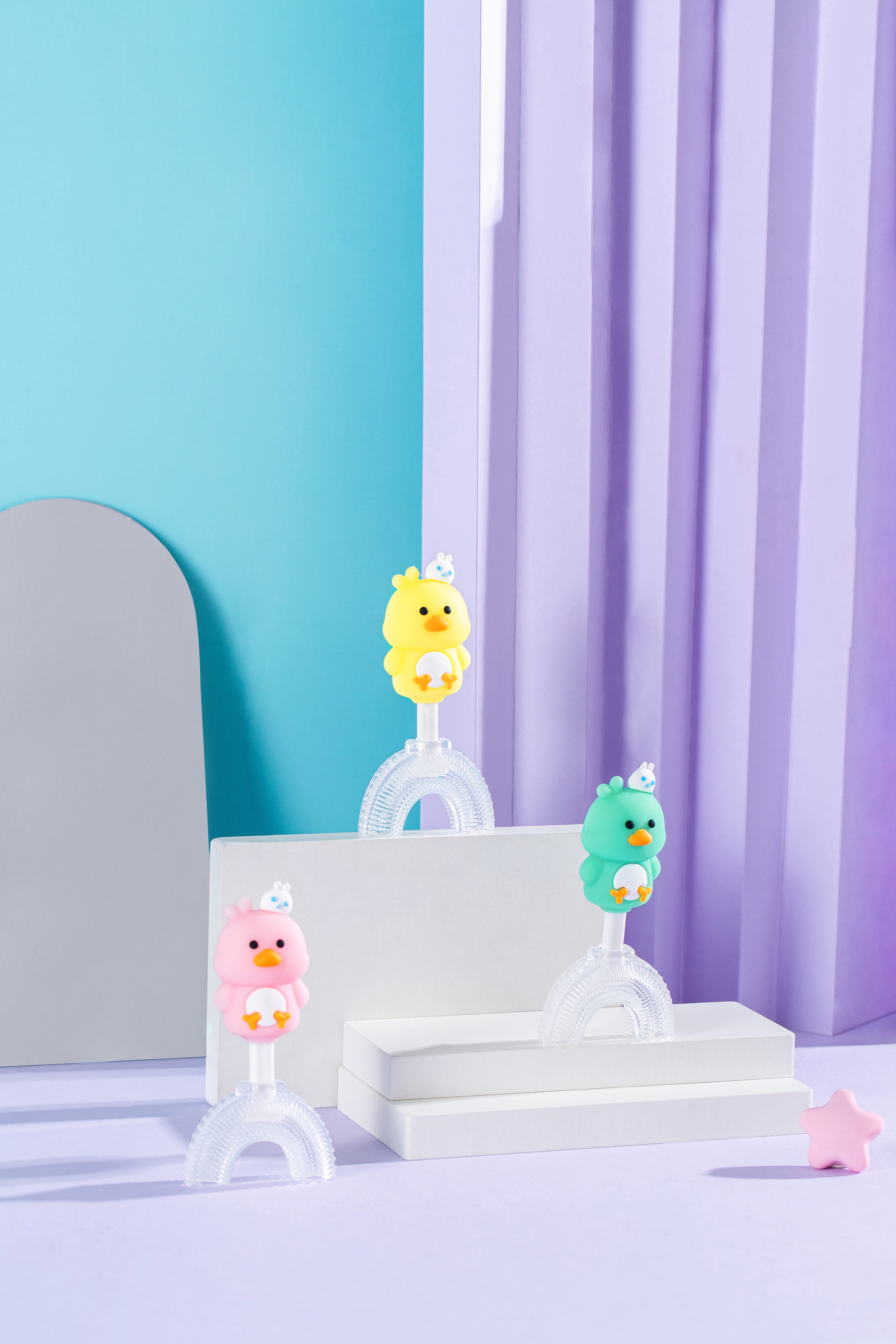 U-Shaped Liquid Silicone Duckling Toothbrush