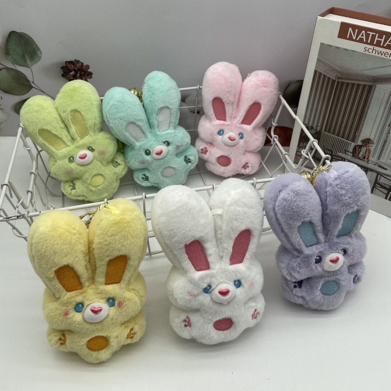 New rich rabbit plush doll small rabbit plush pendant money rabbit Want want doll hanging boutique doll supply