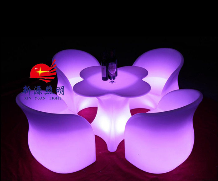 Plastic luminous furniture, rechargeable furniture, best-selling luminous furniture at the exhibition, LED luminous chairs for bars pic 3