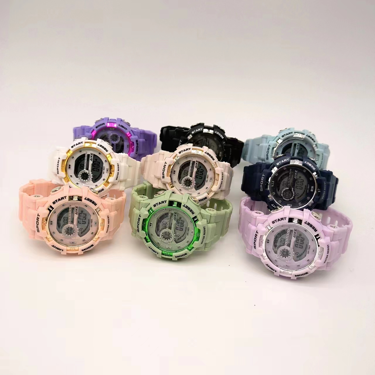 时尚简约男女电子运动手表男女防水初高中生学生休闲腕表详情3