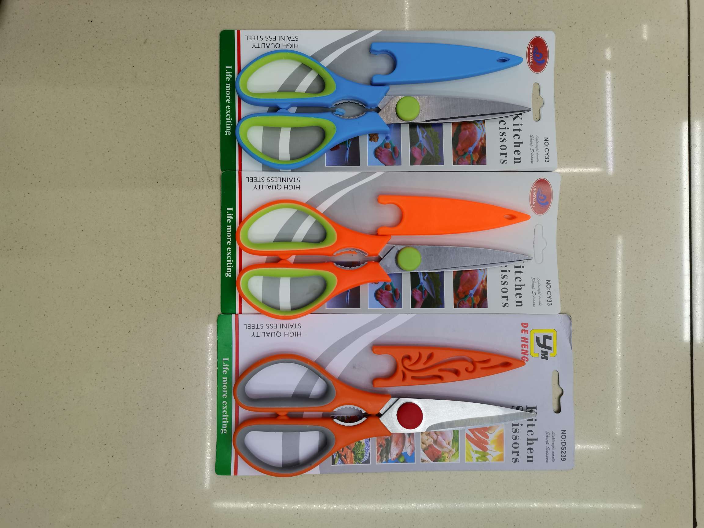 Kitchen scissors, office scissors for education and culture, office scissors, tailor scissors, hardware tools, knives, scissors with sleeves, kitchen scissors with sleeves, tailor scissors details Picture
