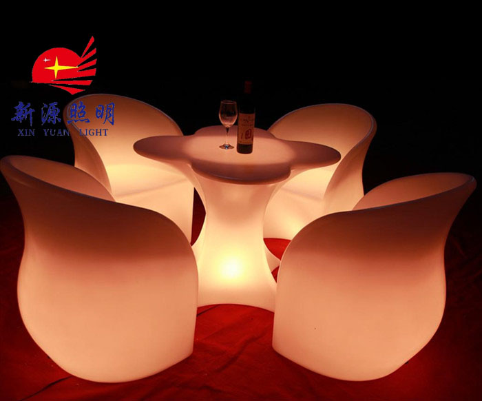 Plastic luminous furniture, rechargeable furniture, best-selling luminous furniture at the exhibition, LED luminous chairs for bars pic 6