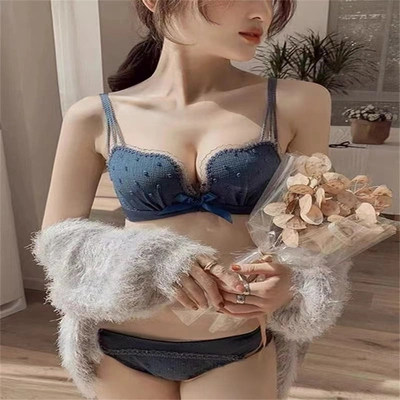 Lingerie Women's Small Chest Gather Without Underwire Anti-Sagging Sub-Breast Adjustment Sexy Bra Cover Single Piece/Set 12312 New Models