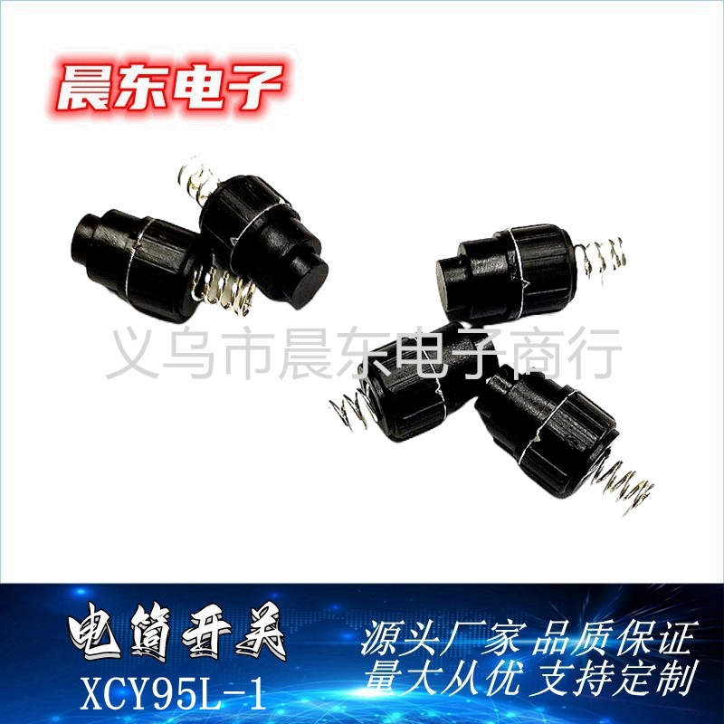 按钮开关XCY95L-1带弹簧自锁开关 一开一关 带弹簧按钮按钮自锁开关