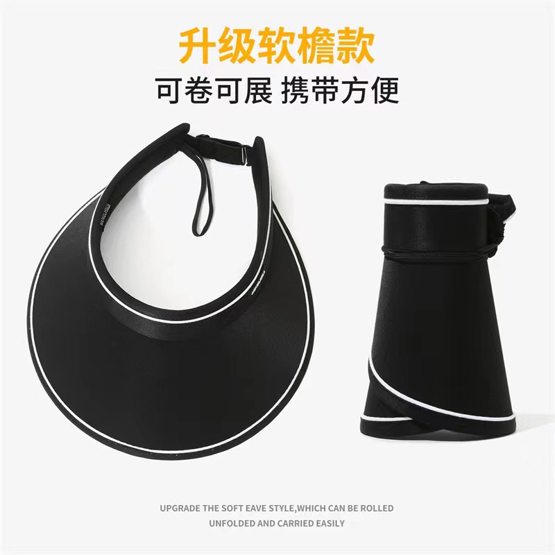 Summer New Women's Sunshade Hat Cycling Outdoor Travel Face Cover Sun Hat Fashion Headband Empty Top Hat details Picture