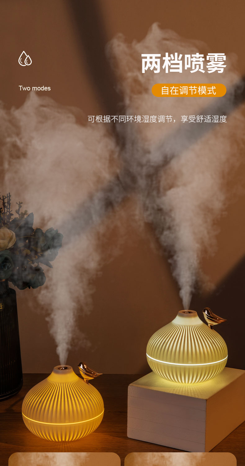 USB桌面小葱加湿器家用空气加湿器节能除湿润肤详情6