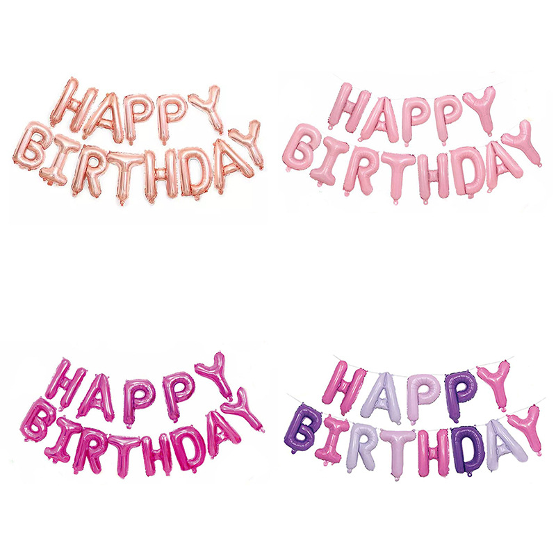 Happy Birthday Birthday Party Aluminum Film Balloon Decoration Wholesale