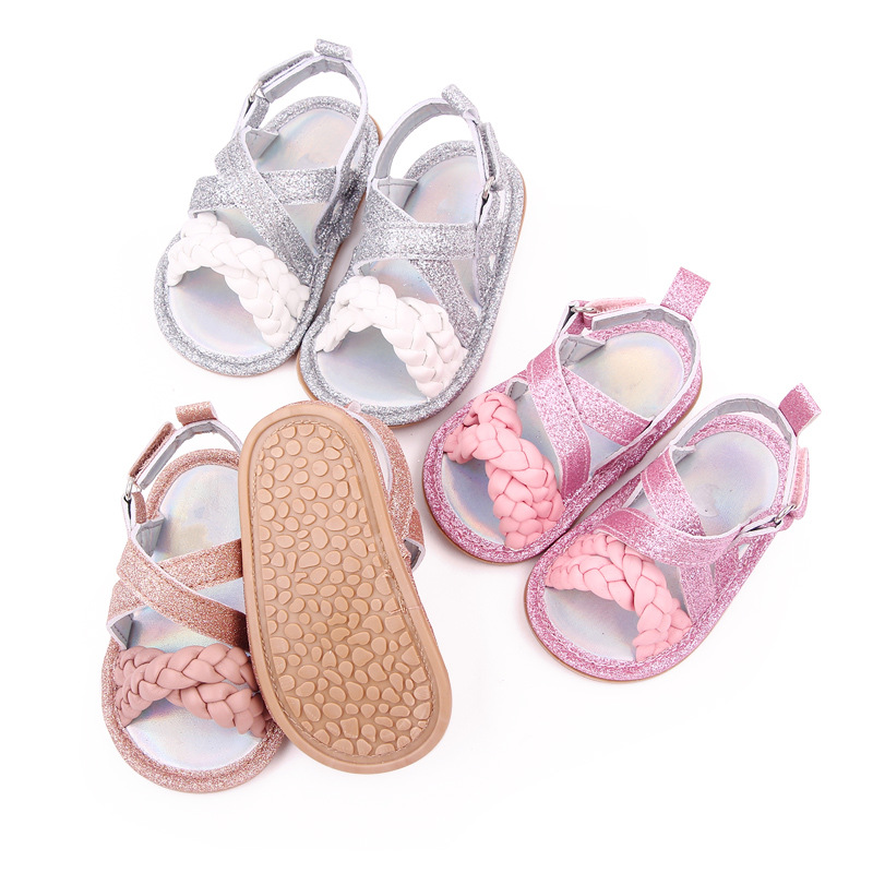 0-1 year old baby princess shoes rubber sole baby walking shoes