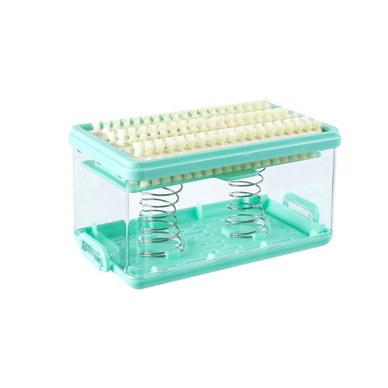 Convenient household soap with lid, draining and storage box, plastic hand-free laundry, multi-functional brush, soap foaming box Application Scenario