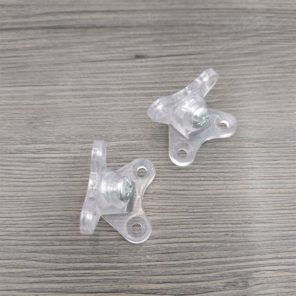 Butterfly Angle Code Plastic Transparent Right Angle Wardrobe Fixed Connector Plate Support Specification drawing