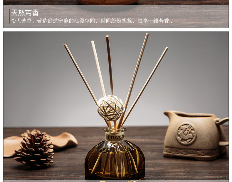 厂家批发高端50ml无火香薰精油套装 藤条挥发香熏香水香氛除味玻璃瓶详情13