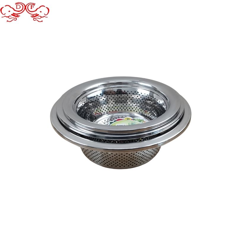 DF99009 Stainless steel rice washing sieve Thickened non-magnetic European-style rice sieve Wide edge multi-purpose rice sieve multi-functional dense hole water filter basket DF Trading House pic 1