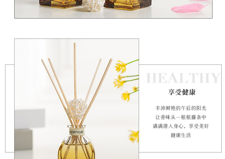 厂家批发高端50ml无火香薰精油套装 藤条挥发香熏香水香氛除味玻璃瓶详情10