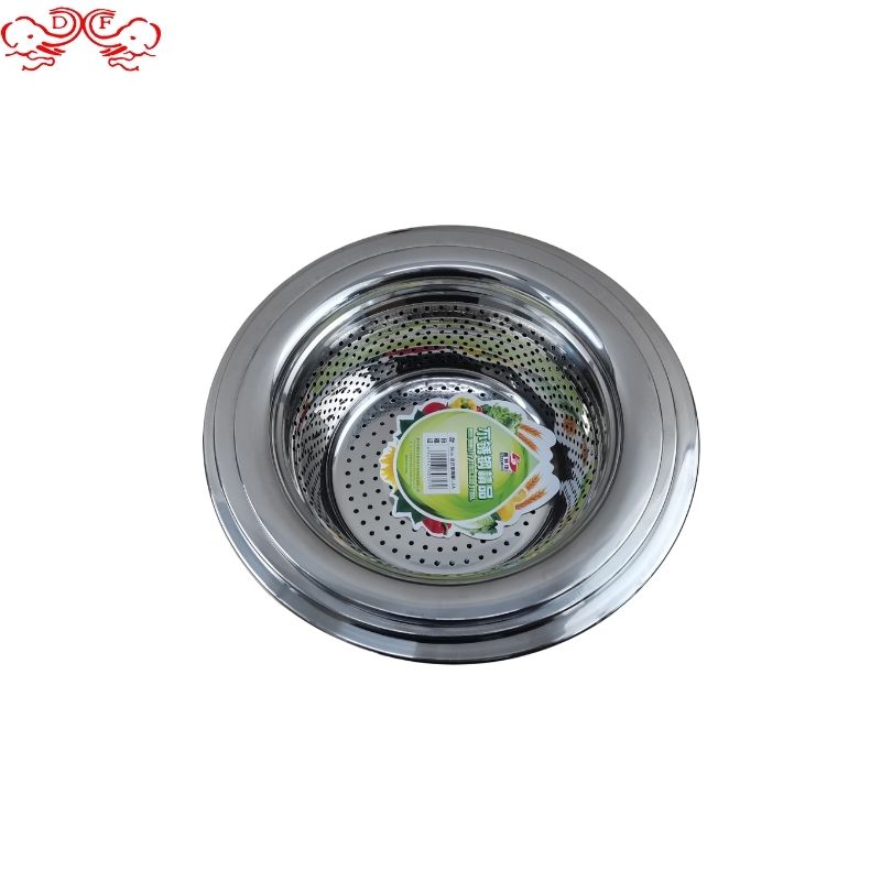 DF99009 Stainless steel rice washing sieve Thickened non-magnetic European-style rice sieve Wide edge multi-purpose rice sieve multi-functional dense hole water filter basket DF Trading House pic 4