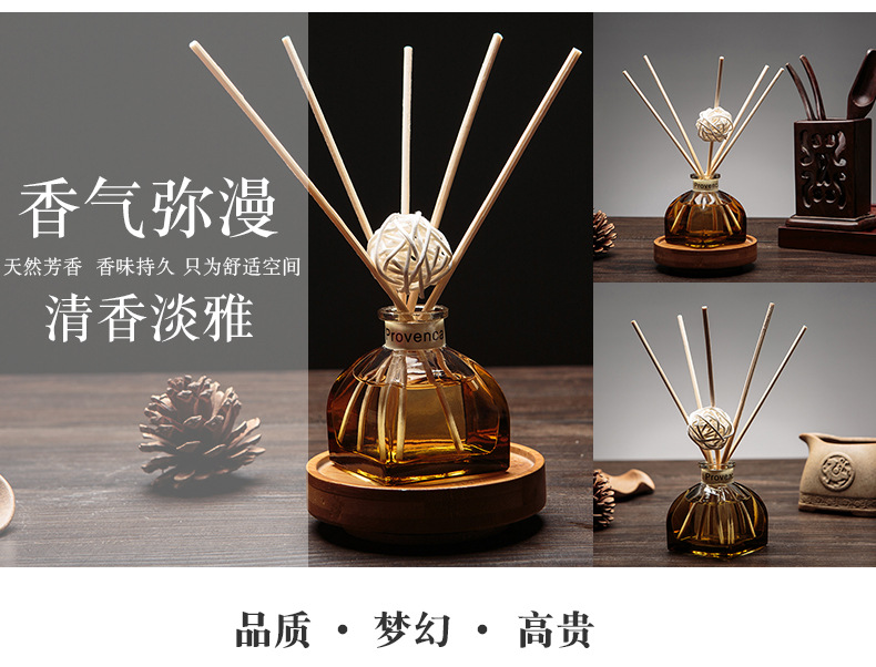 厂家批发高端50ml无火香薰精油套装 藤条挥发香熏香水香氛除味玻璃瓶详情1